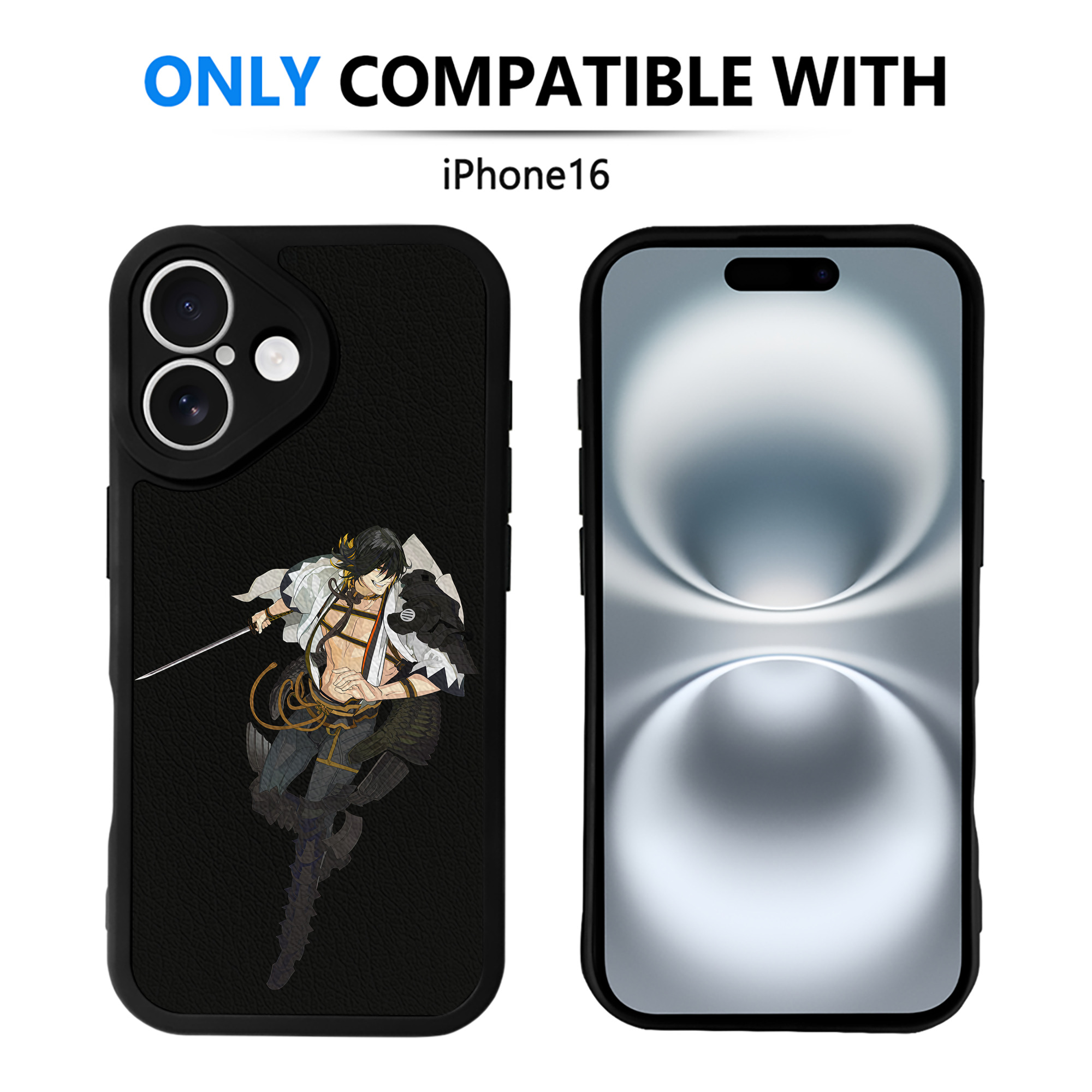 （画像用） 刀剣乱舞 Touken Ranbu 【iPhone 16シリーズ対応】シリコンスマホケース（レザー調） 材質：シリコン